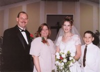 Bridget with her dad, step-mom, and brother